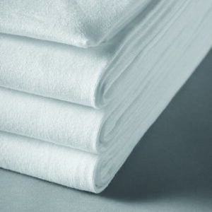 Bariatric Bed Sheet Fitted 48 X 84 X 12 Inch White Cotton / Polyester Reusable