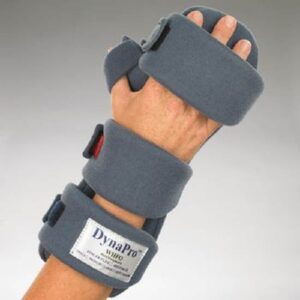 Finger Orthosis DynaPro Finger Flex Adult Medium Hook and Loop Strap Closure Right Hand Blue