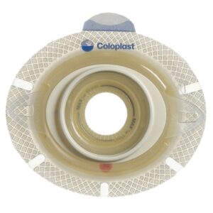 Ostomy Barrier SenSura Click Xpro Trim to Fit, Extended Wear Double Layer Adhesive 50 mm Flange Red Code System 3/8 to 1-3/4 Inch Opening
