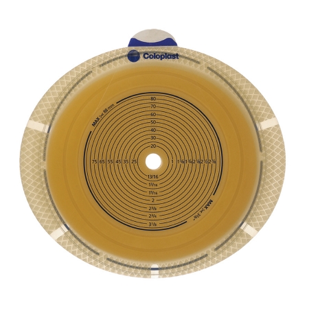 Ostomy Barrier Sensura Flex Trim to Fit, Standard Wear Double Layer Adhesive 90 mm Flange Gray Code System 3/8 to 3-1/2 Inch Opening