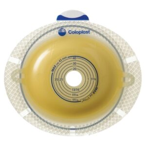 Ostomy Barrier SenSura Flex Xpro Trim to Fit, Standard Wear Double Layer Adhesive 70 mm Flange Yellow Code System 5/8 to 2-1/8 Inch Opening