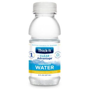 Thickened Water Thick-It Clear Advantage 8 oz. Bottle Unflavored Liquid IDDSI Level 3 Moderately Thick/Liquidized
