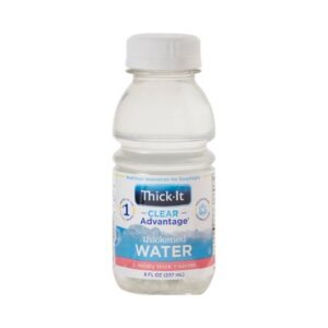 Thickened Water Thick-It Clear Advantage 8 oz. Bottle Unflavored Liquid IDDSI Level 2 Mildly Thick