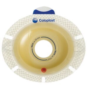 Ostomy Barrier SenSura Flex Xpro Precut, Extended Wear Double Layer Adhesive 50 mm Flange Red Code System 1-1/4 Inch Opening