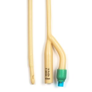 Foley Catheter 2-Way Standard Tip 5 cc Balloon 14 Fr. Silicone Coated Latex