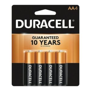 Alkaline Battery Duracell Coppertop AA Cell 1.5V Disposable 4 Pack