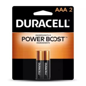 Alkaline Battery Duracell Coppertop AAA Cell 1.5V Disposable 2 Pack