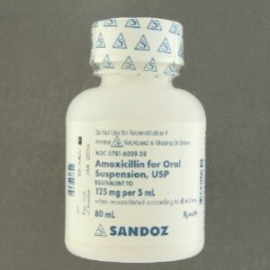 Amoxicillin 125 mg / 5 mL Reconstituted Oral Suspension 80 mL