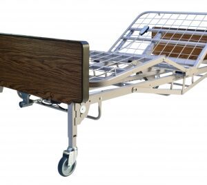 Electric Bariatric Bed Lumex Institutional / Home Care 87 Inch Length Grid Deck 3 Function 17 to 27 Inch Height Range