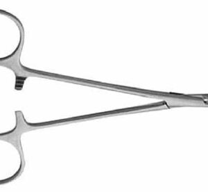 Mosquito Forceps V. Mueller Halsted 5 Inch Length OR / Surgical Grade German Stainless Steel NonSterile Locking Finger Ring Handle Straight Serrated Tips