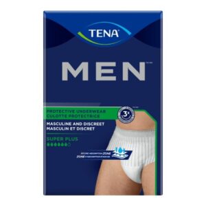 Male Adult Absorbent Underwear TENA MEN Super Plus Pull On with Tear Away Seams Small / Medium Disposable Heavy Absorbency