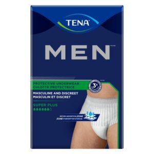 Male Adult Absorbent Underwear TENA MEN Super Plus Pull On with Tear Away Seams Large / X-Large Disposable Heavy Absorbency