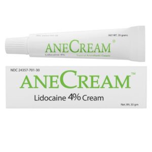 Topical Pain Relief AneCream 4% Strength Lidocaine Cream 30 Gram
