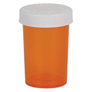 Prescription Vial Ezydose Push & Turn 20 DRAM Amber