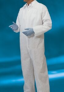 Coverall Large White Disposable NonSterile