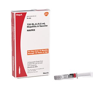 HAVRIX Hepatitis A Virus Vaccine, Preservative Free 720 Unit / 0.5 mL Injection 0.5 mL