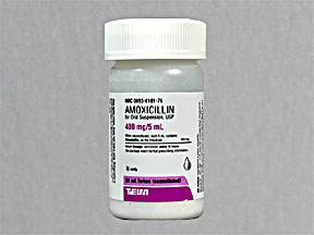 Amoxicillin 400 mg / 5 mL Reconstituted Oral Suspension 50 mL