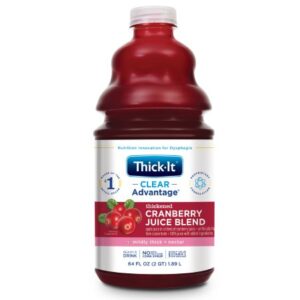 Thickened Beverage Thick-It Clear Advantage 64 oz. Bottle Cranberry Flavor Liquid IDDSI Level 2 Mildly Thick