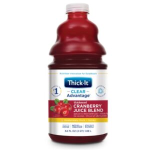 Thickened Beverage Thick-It Clear Advantage 64 oz. Bottle Cranberry Flavor Liquid IDDSI Level 3 Moderately Thick/Liquidized