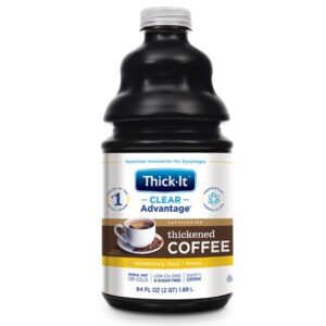 Thickened Beverage Thick-It Clear Advantage 64 oz. Bottle Coffee Flavor Liquid IDDSI Level 3 Moderately Thick/Liquidized