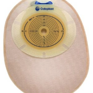 Ostomy Pouch SenSura One-Piece System 8 Inch Length Flat, Pre-Cut 1-3/8 Inch Stoma Closed End