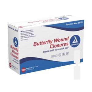 Skin Closure Strip Secure Strip 3/8 X 1-13/16 Inch Plastic Butterfly Closure White