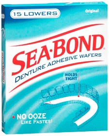 Denture Adhesive Sea-Bond Wafer 15 per Box