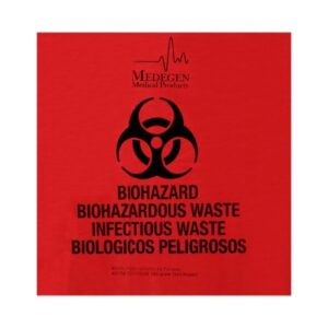 Biohazard Waste Bag Biohazard Symbol / Biohazardous Waste / Infectious Waste 20 to 30 gal. Red 30 X 36 Inch