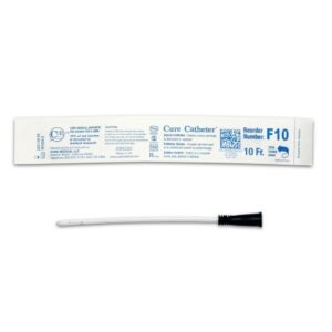 Urethral Catheter Cure Catheter Straight Tip Uncoated PVC 10 Fr. 6 Inch