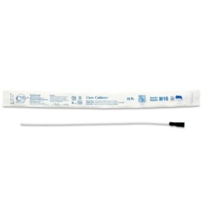 Urethral Catheter Cure Catheter Straight Tip Uncoated PVC 10 Fr. 16 Inch