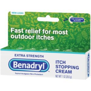 Itch Relief Benadryl 2% – 0.1% Strength Cream 1 oz. Tube