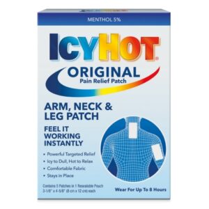 Topical Pain Relief Icy Hot 5% Strength Menthol Patch 5 per Box