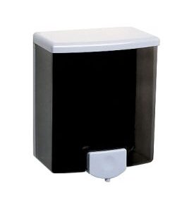 Soap Dispenser Bobrick Classic Series Black / Gray Plastic Manual Push 40 oz. Wall Mount