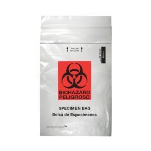 Specimen Transport Bag with Document Pouch Speci-Zip 6 X 9 Inch Zip Closure Biohazard Symbol NonSterile