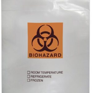 Specimen Transport Bag with Document Pouch Speci-Zip 8 X 10 Inch Zip Closure Biohazard Symbol / Storage Instructions NonSterile