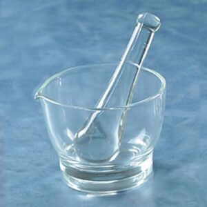 Mortar and Pestle Hand Operated Clear