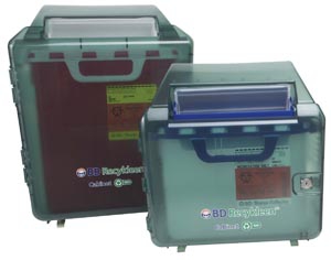 Sharps Container Cabinet / Wall Enclosure Recykleen 100% Recycled Material Wall Mount Locking