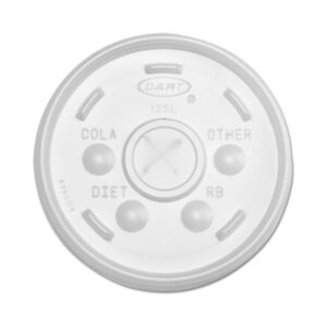 Drinking Cup Lid Dart Translucent Plastic Disposable