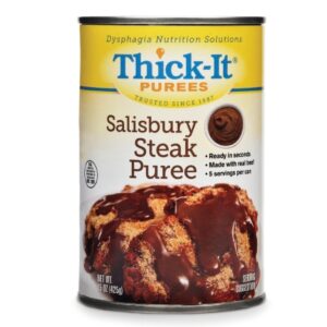 Thickened Food Thick-It 15 oz. Can Salisbury Steak Flavor Puree IDDSI Level 4 Extremely Thick/Pureed