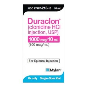 Duraclon Clonidine HCl, Preservative Free 100 mcg / mL Injection 10 mL