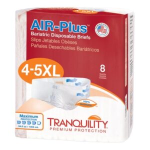 Unisex Adult Incontinence Brief Tranquility AIR-Plus Bariatric 4 to 5X-Large Disposable Heavy Absorbency