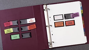 Pre-Printed Label Auxiliary Label Red Paper DNR Black Alert Label