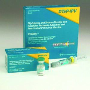 Kinrix Diphtheria and Tetanus Toxoids and Acellular Pertussis Adsorbed / Inactivated Poliovirus Vaccine, Preservative Free 25 Lf – 10 Lf – 25 mcg – 80 DU / 0.5 mL Injection 0.5 mL