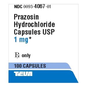 Prazosin HCl 1 mg Capsule 100 Capsules
