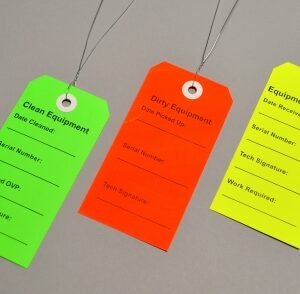 Equipment Tag For DME/HME Equipment Multicolored 2-5/16 X 4-3/4 Inch Card Stock 750 per Case
