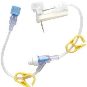 Huber Infusion Set Gripper Plus 22 Gauge 3/4 Inch 8 Inch Tubing Luer Lock Needleless Port