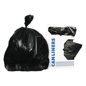 Trash Bag Heritage X-Liner 45 gal. Black Reprocessed Resin 1.5 mil 40 X 46 Inch Star Seal Bottom Flat Pack