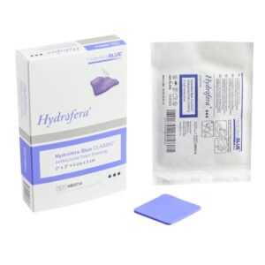 Antibacterial Foam Dressing Hydrofera BLUE Classic 2 X 2 Inch Without Border Without Film Backing Nonadhesive Square Sterile