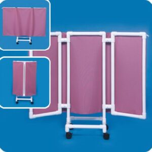 Privacy Screen Folding 3-Panel PVC / Vinyl