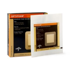 Foam Dressing Optifoam 4-1/2 X 4-1/2 Inch With Border Waterproof Backing Adhesive Square Sterile